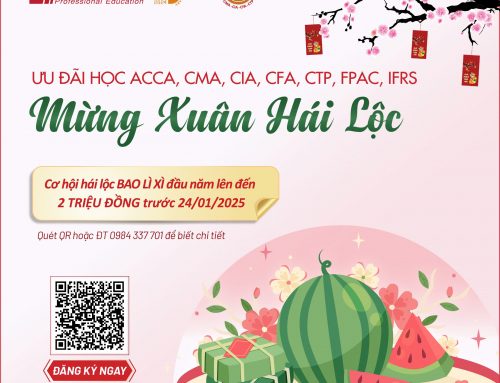 Nâng cấp bản thân, đón chào năm mới: lì xì đến 2 triệu khi học ACCA, CMA, CFA, CIA, CTP, FPAC, CertIFR, DipIFR [Hạn ĐK: 24/1/2025]