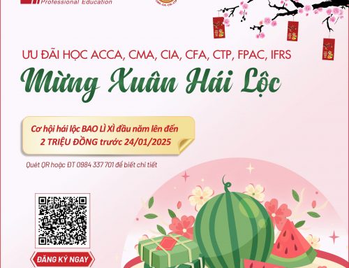 Nâng cấp bản thân, đón chào năm mới: lì xì đến 2 triệu khi học ACCA, CMA, CFA, CIA, CTP, FPAC, CertIFR, DipIFR [Hạn ĐK: 24/1/2025]