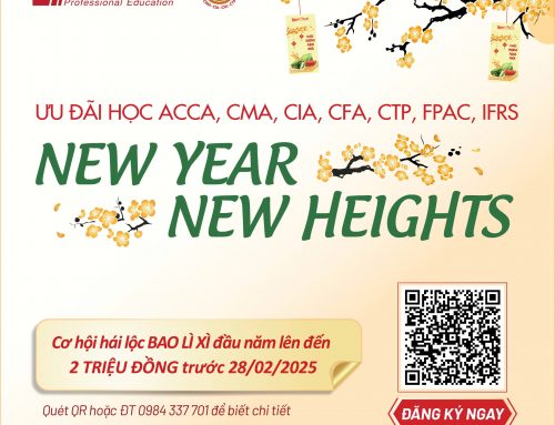 New year, New heights: Năm mới, Tầm cao mới. Lì xì đến 2tr khi học ACCA, CMA, CFA, CIA, CTP, FPAC, IFRS