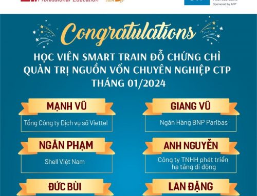 Chúc mừng 6 New CTP Professionals từ Smart Train đã hoàn tất chứng chỉ Quản trị Nguồn vốn Chuyên nghiệp CTP