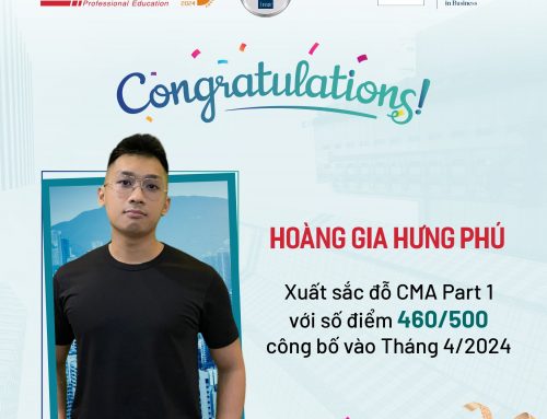 460/500 điểm – Niềm vui khi học viên Smart Train đạt kết quả cao trong kỳ thi CMA Part 1!