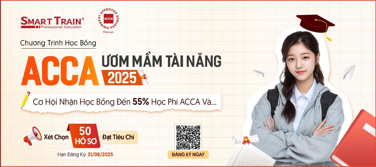 Học bổng "ACCA – Ươm Mầm Tài Năng 2025": cơ hội tiết kiệm đến 55% học phí trọn khóa ACCA và nhiều lợi ích khác [Hạn đăng ký: 31/08]