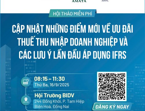 Những điểm mới về ưu đãi thuế thu nhập DN & các lưu ý lần đầu áp dụng IFRS [Smart Train, Forvis Mazars, Amata, DIZA & BIDV, 8h15, 16/9]