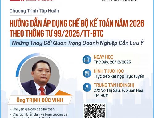 Chương trình tập huấn “Hướng dẫn áp dụng chế độ kế toán 2026 theo Thông tư 99/2025/TT-BTC” [20/12/2025]
