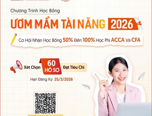 Học bổng “Ươm Mầm Tài Năng 2026” từ 50% đến 100% học phí ACCA & CFA [Chính thức nhận hồ sơ: 10/2/2026]