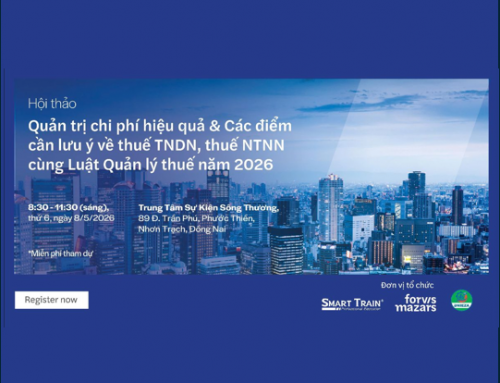 Hội thảo “Quản trị chi phí hiệu quả & Các điểm cần lưu ý về thuế TNDN, thuế NTNN cùng Luật Quản lý thuế năm 2026” [8:30 – 11:30, ngày 08/05/2026, Đồng nai]