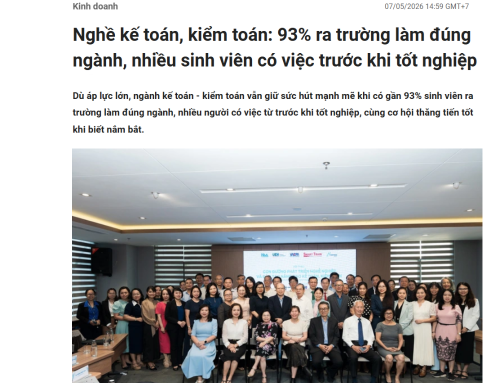 [tuoitre.vn] Nghề kế toán, kiểm toán: 93% ra trường làm đúng ngành, nhiều sinh viên có việc trước khi tốt nghiệp
