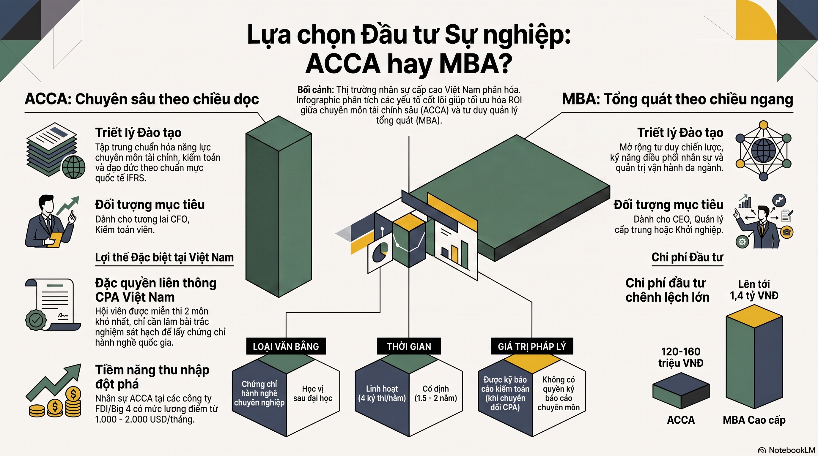 so sánh ACCA và MBA