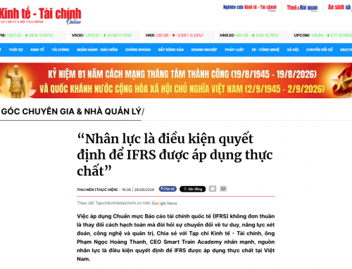 [TapchiKinhte-Taichinh] “Nhân lực là điều kiện quyết định để IFRS được áp dụng thực chất” – Chia sẻ từ ông Phạm Ngọc Hoàng Thanh, CEO Smart Train Academy
